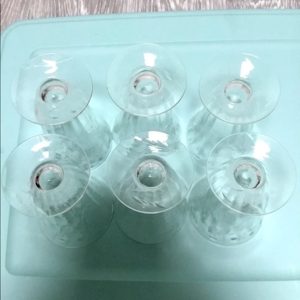 Rock Sharpe set of 6 crystal parfait or iced tea glass, from the 1930s or 1940s.